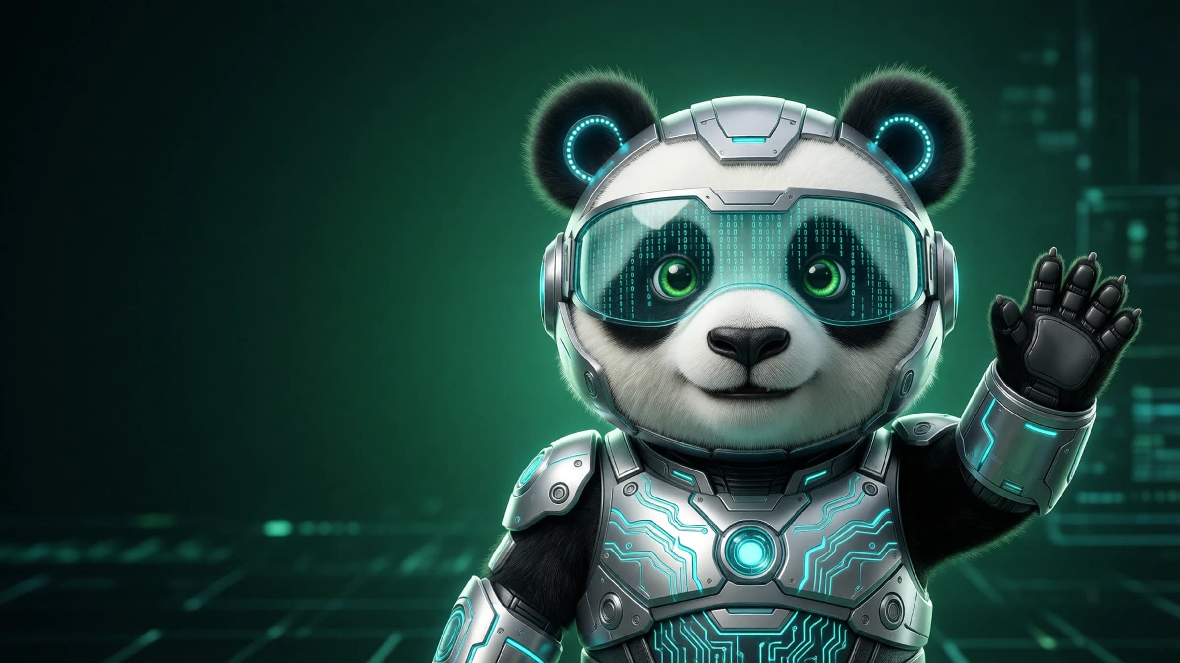 Cheery AI panda